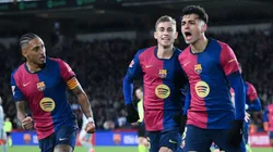 Los jugadores de Barcelona, a puro festejo.