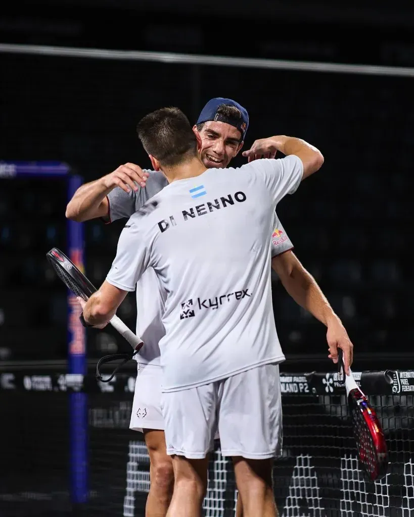 Martín Di Nenno junto a Juan Lebrón, su último compañero.