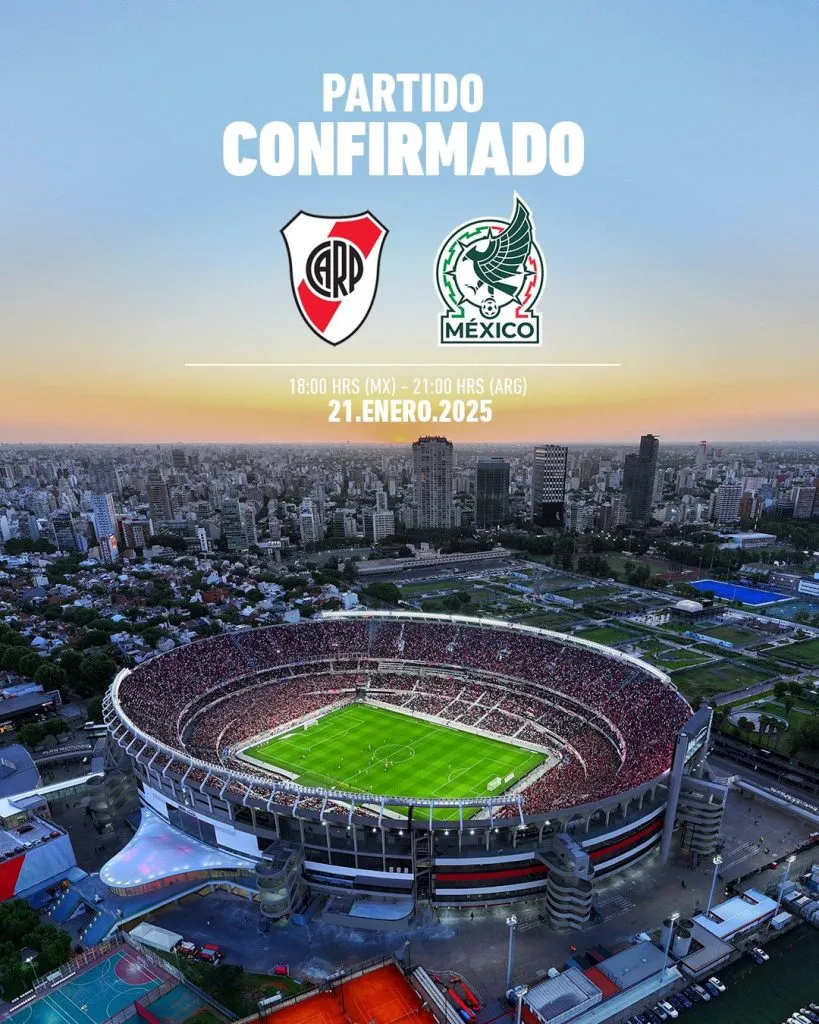River confirmó un amistoso con la Selección de México.