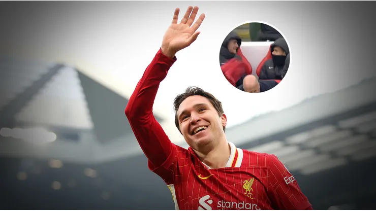 Chiesa marcó para el Liverpool y sus compañeros reaccionaron.