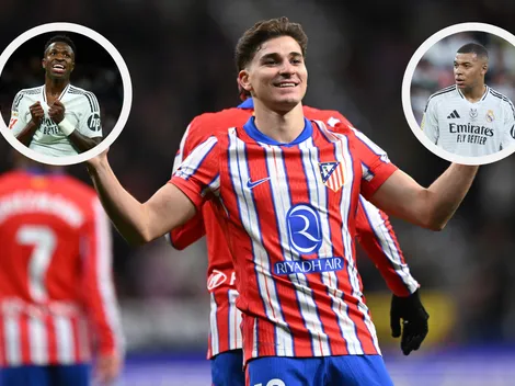 Julián superó a Vinícius e igualó a Mbappé en la tabla de goleadores