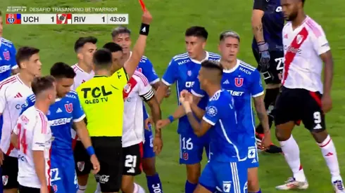 El empujón de Leandro Fernández a Enzo Pérez que desató un tumulto y una expulsión en River vs. U de Chile