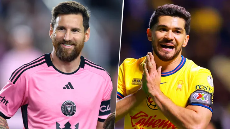 Lionel Messi y Henry Martín, figuras de Inter Miami y América.