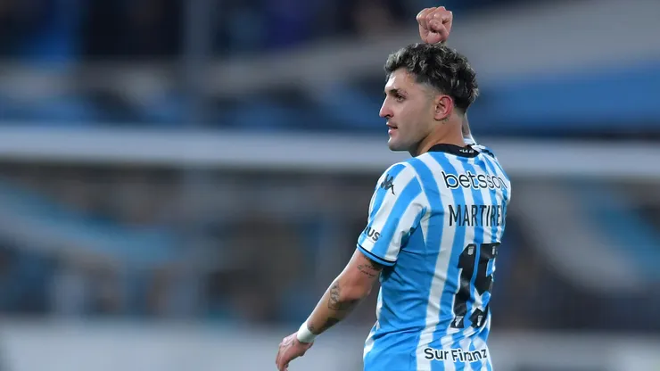 Gastón Martirena con la camiseta de Racing.