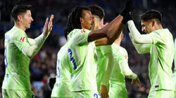 Los jugadores de Barcelona, a puro festejo.