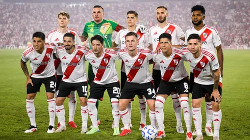Los once titulares de River en el Monumental.