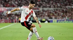 Gonzalo Montiel en el partido ante México.