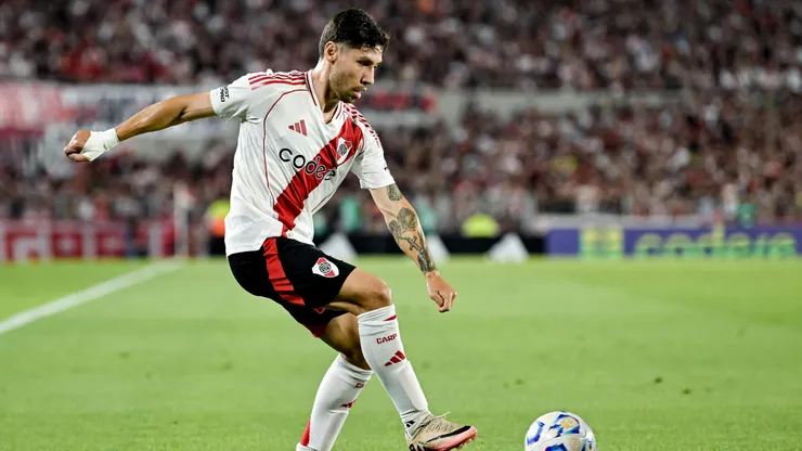 Gonzalo Montiel en el partido ante México.