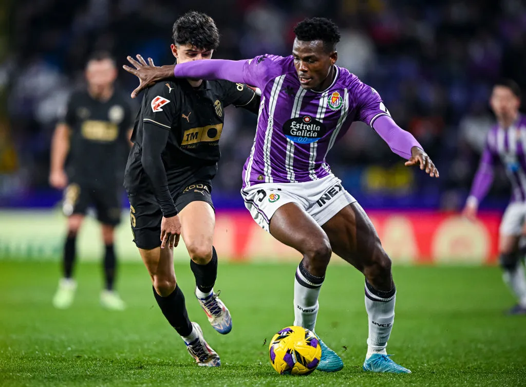 Juma jugó varios partidos esta temporada en el primer equipo del Valladolid, aún con ficha de juvenil.