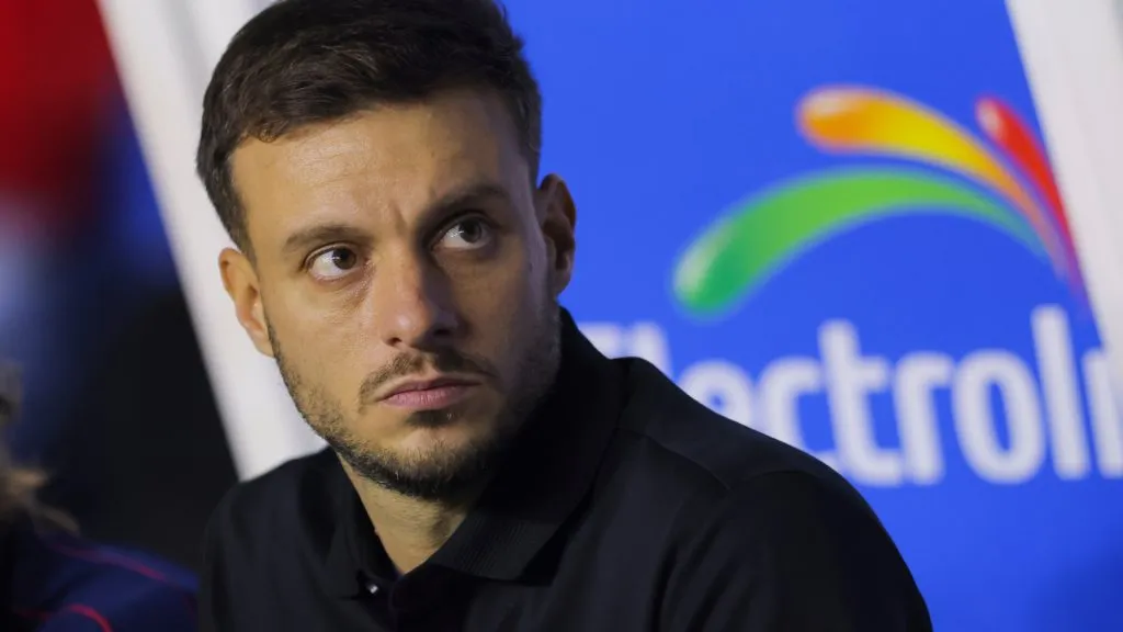 Martín Anselmi, con un pie fuera de Cruz Azul (Agustin Cuevas/Getty Images).
