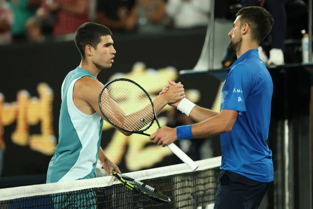 Alcaraz y Djokovic. (Foto: Getty).