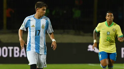 Valentino Acuña, una de las figuras de Argentina ante Brasil.