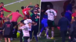 Athletico Paranaense y Coritiba protagonizaron una tangana tras su clásico.