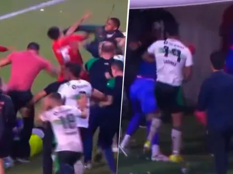 Batalla campal en Brasil: clásico entre Coritiba y Paranaense terminó a las piñas y con denuncia de racismo