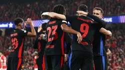 Los jugadores de Barcelona, a puro festejo.