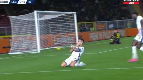Lautaro Martínez celebra su gol ante Lecce.