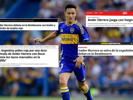 Medios españoles reflejan que Ander Herrera ''se salvó de la roja'' en su debut en la Bombonera
