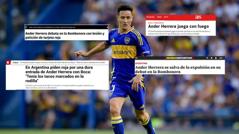 Los medios españoles reflejaron que Ander Herrera debió ser expulsado frente a Argentinos Juniors.