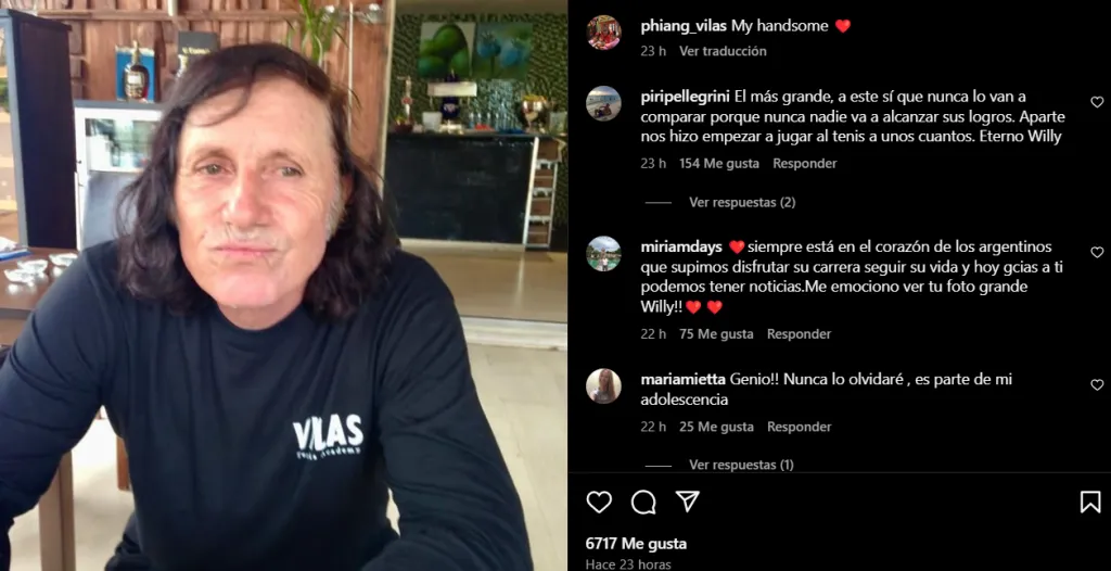 La publicación de la esposa de Vilas. (Foto: Instagram)