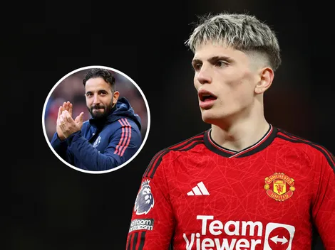 Rúben Amorim elogió a Garnacho en medio de los rumores sobre su salida del Manchester United: "Está mejorando en todo"