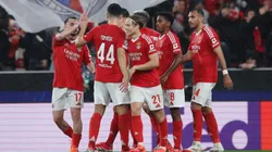 Los jugadores de Benfica, a pura alegría.