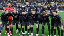 El equipo de Inter Miami en el amistoso ante América de México.