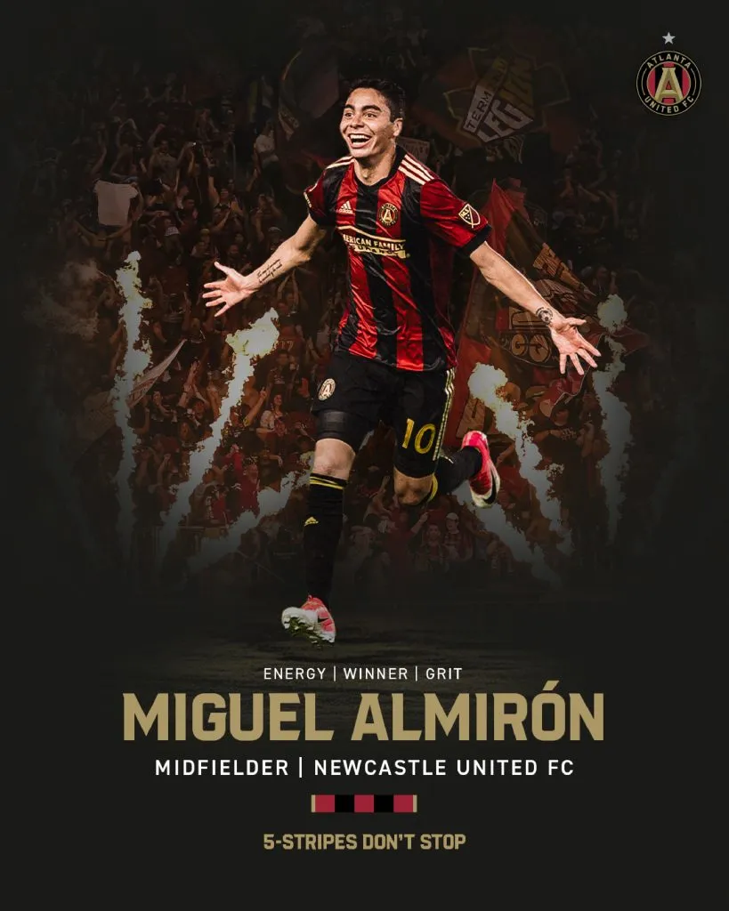 Atlanta United confirmó el fichaje de Miguel Almirón.
