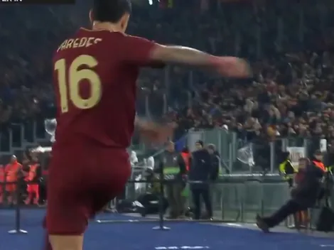 Leo Paredes estalló de bronca en el partido de Roma por Europa League