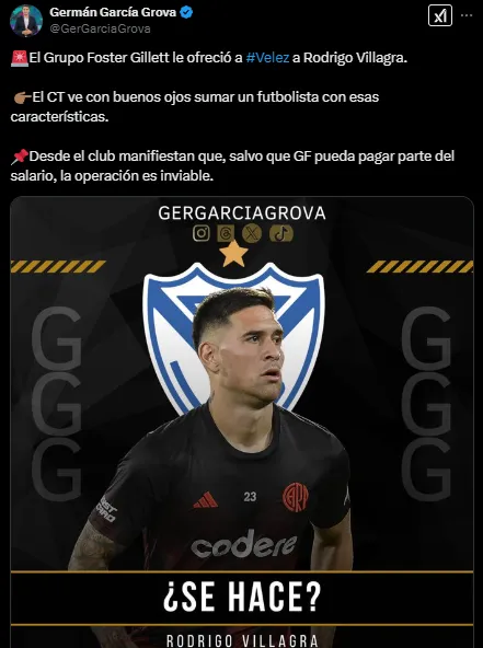 La situación de Villagra y Vélez.