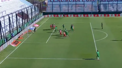 Jappert estaba en offside en su gol ante Banfield.