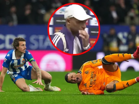 La reacción de Mbappé cuando le preguntaron por la no expulsión de un rival de Espanyol