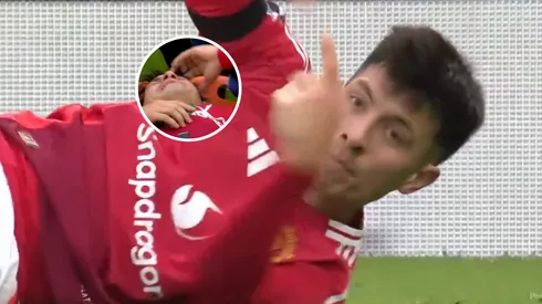 Licha Martínez salió lesionado con el Man United