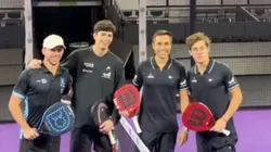 Franco Colapinto jugó al pádel con Gasly.