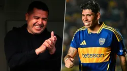 El cruce entre Riquelme y Palacios en la Bombonera.