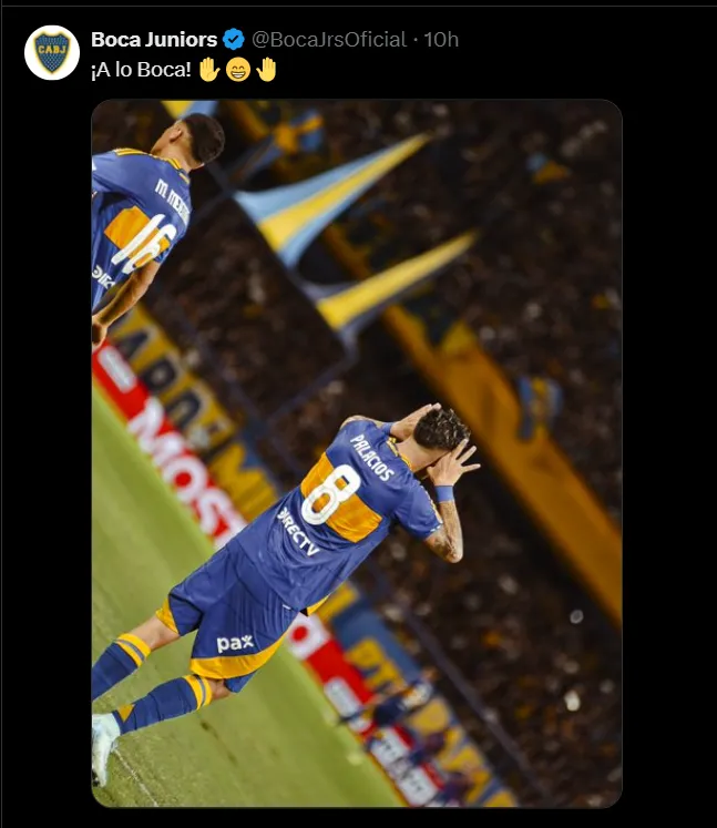 El segundo posteo de Boca para Carlos Palacios.