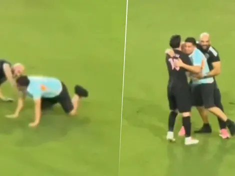 Guardaespaldas de Messi fue tackleado por un hincha en Panamá