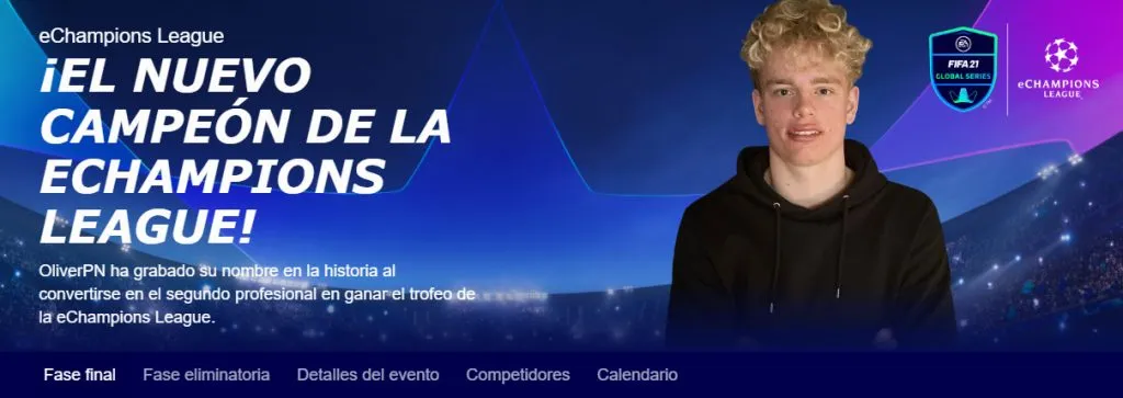 Fue campeón de la eChampions League de FIFA 21.