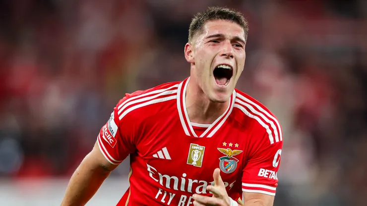 Benjamín Rollheiser durante su paso por Benfica.