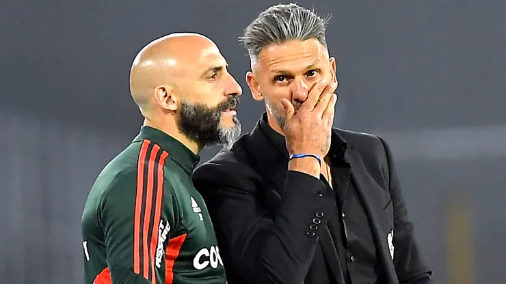 Javier Pinola y Martín Demichelis en River.