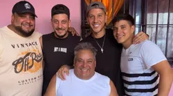 Sebastián y Gonzalo Driussi en el cumpleaños de su padre