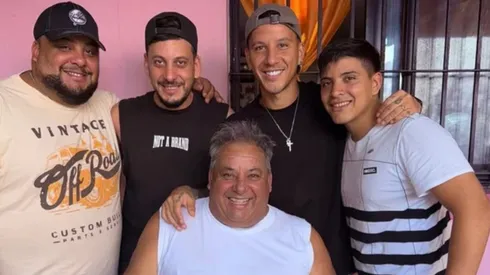 Sebastián y Gonzalo Driussi en el cumpleaños de su padre