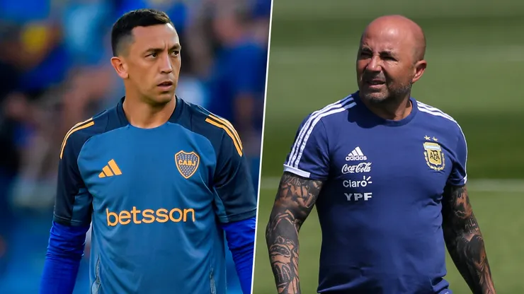 Agustín Marchesín y Jorge Sampaoli.