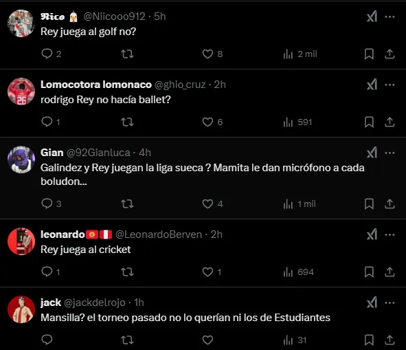Los comentarios a la publicación con los dichos de Fatura Broun (X @SC_ESPN)