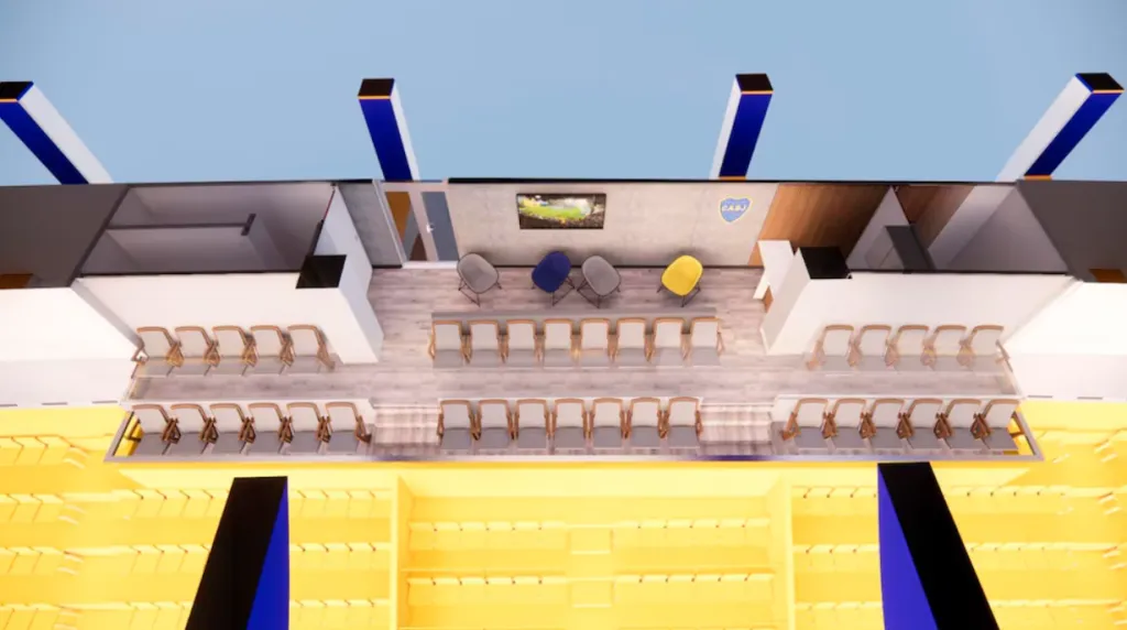 El nuevo palco presidencial de La Bombonera. (Foto: Infobae).