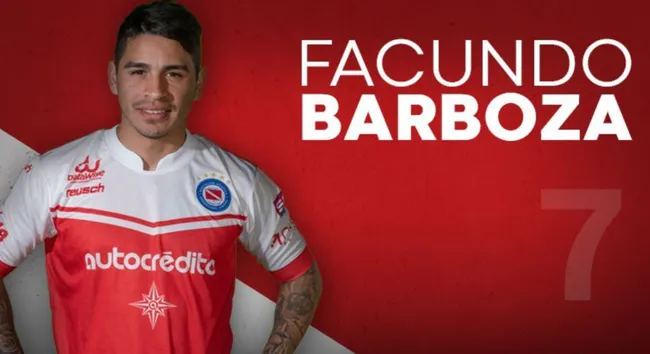 Facundo Barboza jugó 32 partidos en la B Nacional con Argentinos en 2017 y anotó 3 goles.