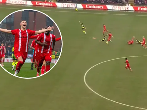 Increíble gol de mitad de cancha de un equipo de tercera división a Manchester City