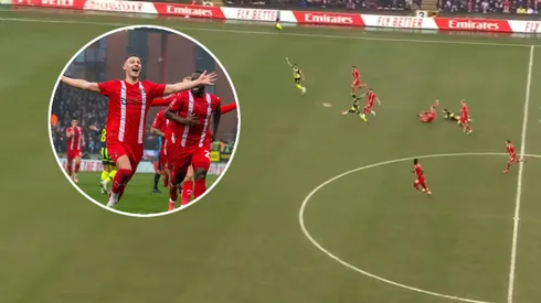 Increíble gol de mitad de cancha de un equipo de tercera división a Manchester City