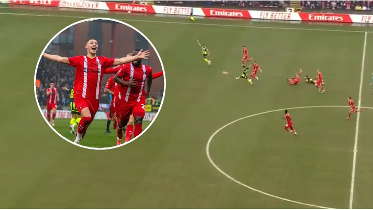 Increíble gol de mitad de cancha de un equipo de tercera división a Manchester City