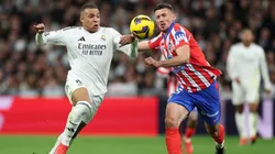 Kylian Mbappé y Clément Lenglet en el derbi de Madrid.