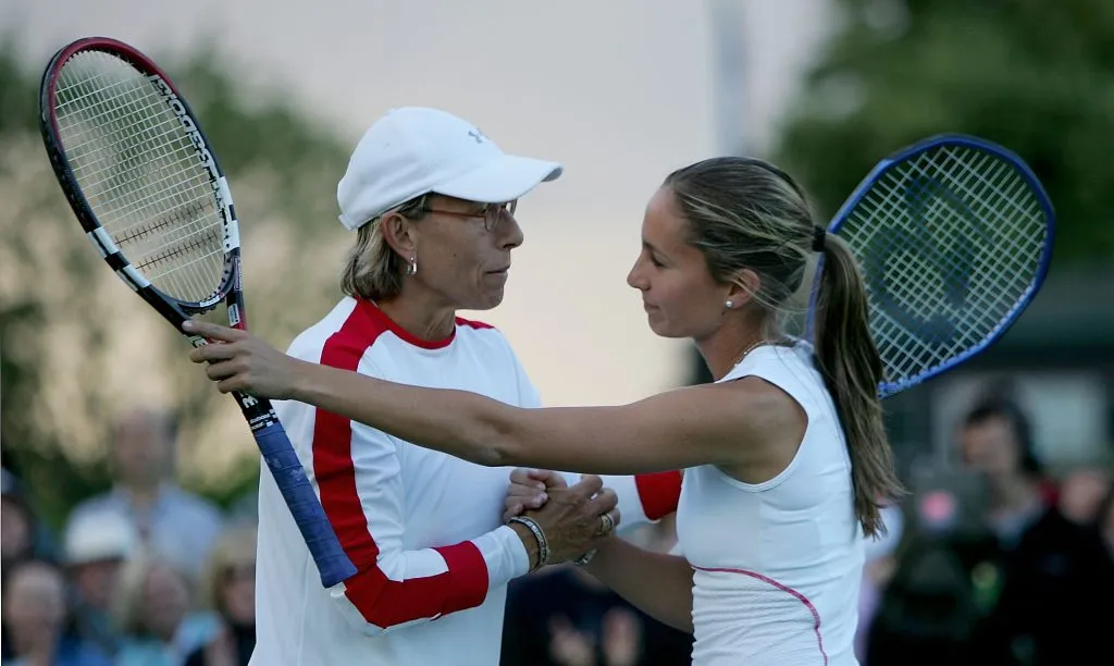Navratilova enfrentó a Gisela Dulko en Wimbledon 2004. (Foto: Getty).